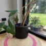 Pink Border Round Jute Rug, thumbnail 1 of 3