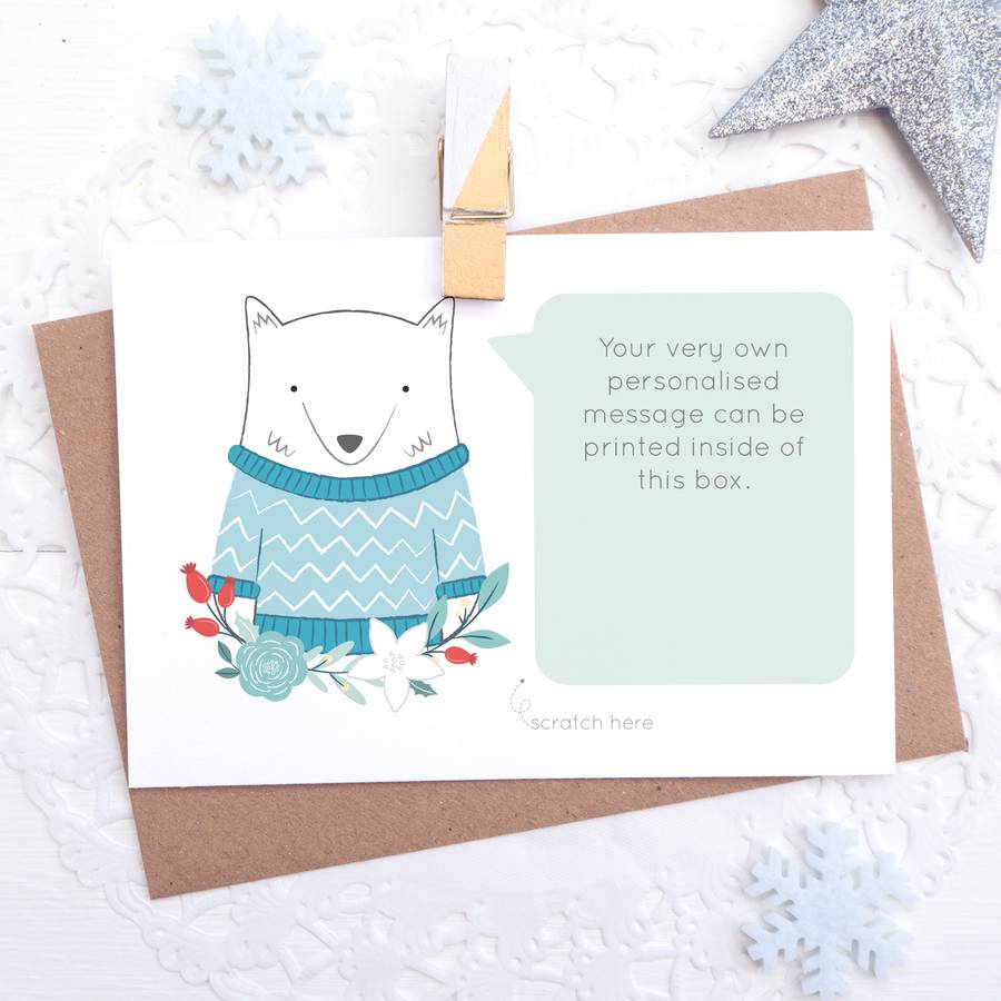 Personalised Christmas Scratch Card