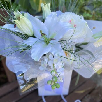 White Lily Gift Bouquet, 8 of 10