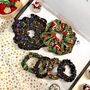 Set Of Three Christmas Scrunchie Set, thumbnail 1 of 8