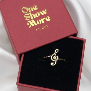 Sterling Silver Treble Clef Ring, 5 of 7