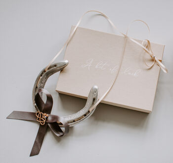 Personalised Infinity Letterbox Lucky Wedding Horseshoe, 2 of 7