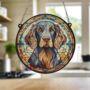 English Setter Dark Stained Glass Effect Suncatcher, thumbnail 4 of 6