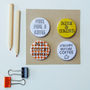 Set Of Coffee Badges/Magnets, thumbnail 8 of 9