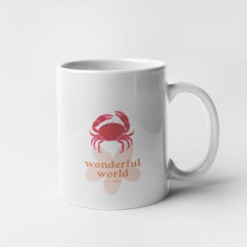 Crab Personalised Mug, Ocean Red Crab Gift, 2 of 4