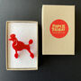 Red Poodle Acrylic Brooch, thumbnail 3 of 3