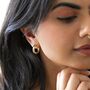 Medium Chunky Hoop Earrings In Gold Plating, thumbnail 4 of 5
