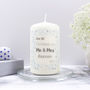 Personalised 1st Christmas As Mr And Mrs Candle, thumbnail 5 of 5