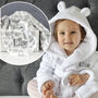 Personalised White Baby Gown And Giraffe Blanket Set, thumbnail 1 of 11