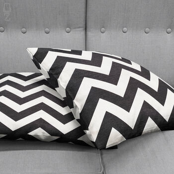 Black And White Zig Zag Soft Pillow Cover, 4 of 7
