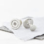 Personalised Solid Silver Coordinate Stud Cufflinks, thumbnail 1 of 5