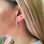 Ronda Piccolo Polished Sterling Silver Hoop Earrings, thumbnail 2 of 4