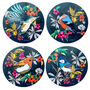 British Birds Coasters Set Of Four Round Heat Resistant, thumbnail 2 of 6