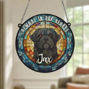 Shih Tzu Black Memorial Suncatcher, 6 of 6