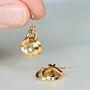 Gold Plated Circle Cluster Earrings, thumbnail 2 of 4