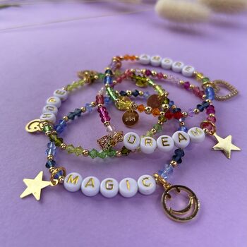 Personalised Crystal Stretch Charm Bracelet, 4 of 9