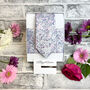 Pink And Silver Ditsy Floral Wedding Tie Set, thumbnail 2 of 6