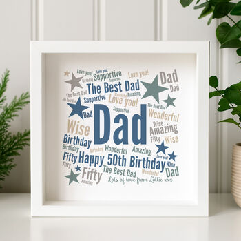Personalised 50th Birthday Word Art Gift, 2 of 5