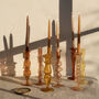 Mixed Set Of Six Handmade Glass Candlestick Holders, thumbnail 2 of 5