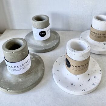 A Bundle Of Six Short Charcoal Dinner Candles, 6 of 6