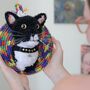 Personalised Crocheted Cat Head Wall Hanging, thumbnail 1 of 5
