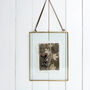 Antique Brass Hanging Photo Frame, thumbnail 3 of 8