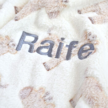 Personalised Baby Giraffe Blanket | Embroidered Name, 5 of 8