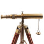 Personalised Bronze Telescope With Wooden Tripod Stand, thumbnail 2 of 8