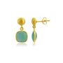 Iseo Amazonite And Gold Plated Earrings, thumbnail 3 of 4