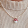 Pearly Toadstool Necklace, thumbnail 1 of 3