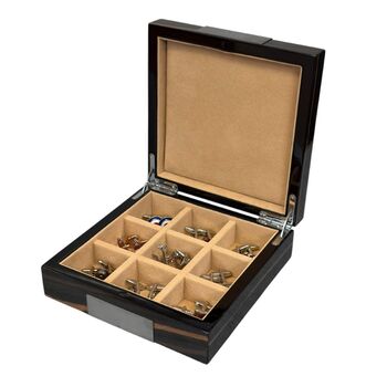 Personalised Hand Finished Wood Cufflink Box, 8 of 12