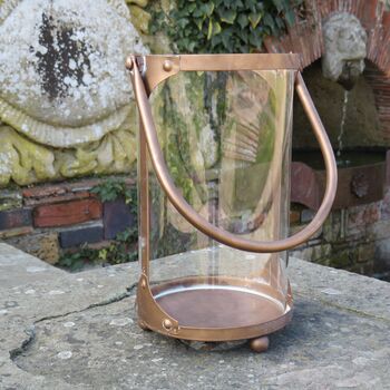 Hurricane Lantern In Copper Colour Finish, 5 of 7