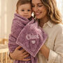 Personalised Dusty Pink Honeycomb Blanket For Baby, thumbnail 1 of 8