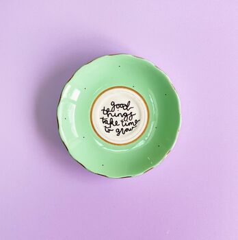 Good Things Take Time To Grow Vintage Plate Wall Decor, 2 of 4