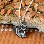 Sterling Silver Origami Squirrel Necklace, thumbnail 4 of 8
