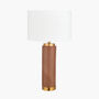 Wood Effect Ceramic Tall Table Lamp, thumbnail 3 of 10