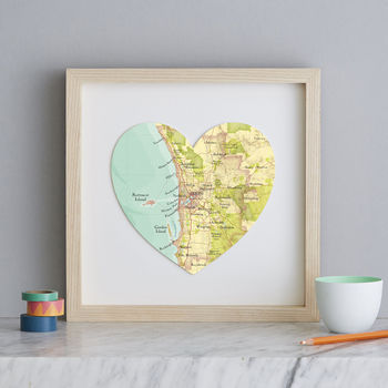Personalised Location Australia Map Heart Print, 6 of 10