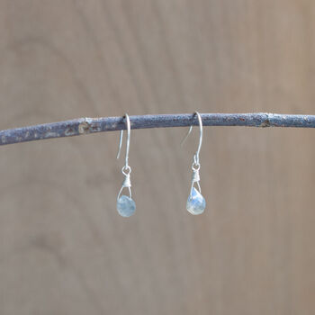 Labradorite Recycled Sterling Silver Earrings, 5 of 7