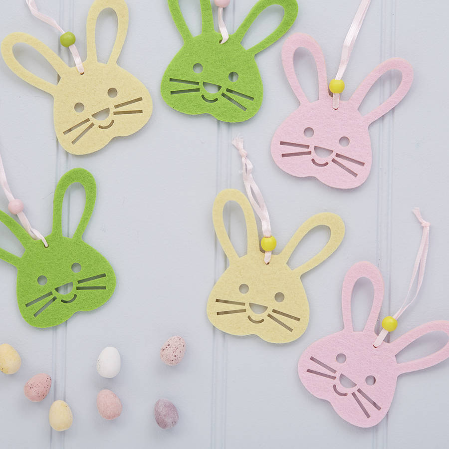 Six Bunny Easter Decorations By The Chicken And The Egg