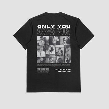 Only You Personalised Couple Matching Tee | Personalised Photo And Text | Monochrome, 7 of 12