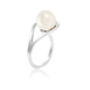 Sterling Silver Ring White Freshwater Pearl Aurea, thumbnail 3 of 4