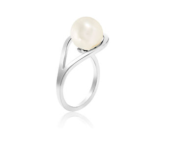 Sterling Silver Ring White Freshwater Pearl Aurea, 3 of 4