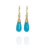 18ct Gold Turquoise Throat Chakra Earrings | By Elizabeth Raine, thumbnail 1 of 6