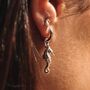 Seahorse Huggie Single Earring, thumbnail 1 of 6