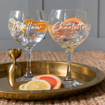 Personalised Engraved Gin Glass Best Friends 30th Birthday, 5 of 5