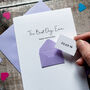 Personalised Best Day Mini Envelope Anniversary Card, thumbnail 1 of 4