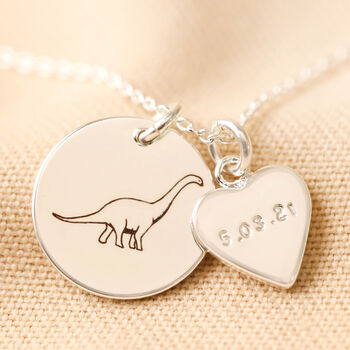 Personalised Dinosaur Disc Necklace, 7 of 9