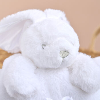 Personalised White Bunny Baby Comforter, 5 of 6