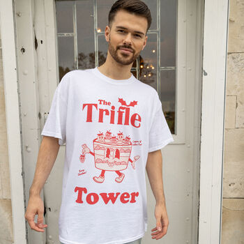 The Trifle Tower Men's Christmas T Shirt, 3 of 4