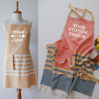 Sustainable, Personalised Cotton Kitchen Apron, 9 of 12